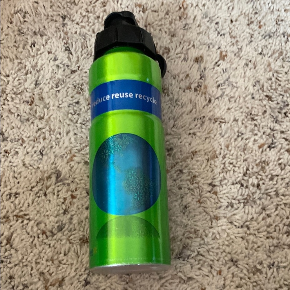 Green and Blue Reusable Water Bottle